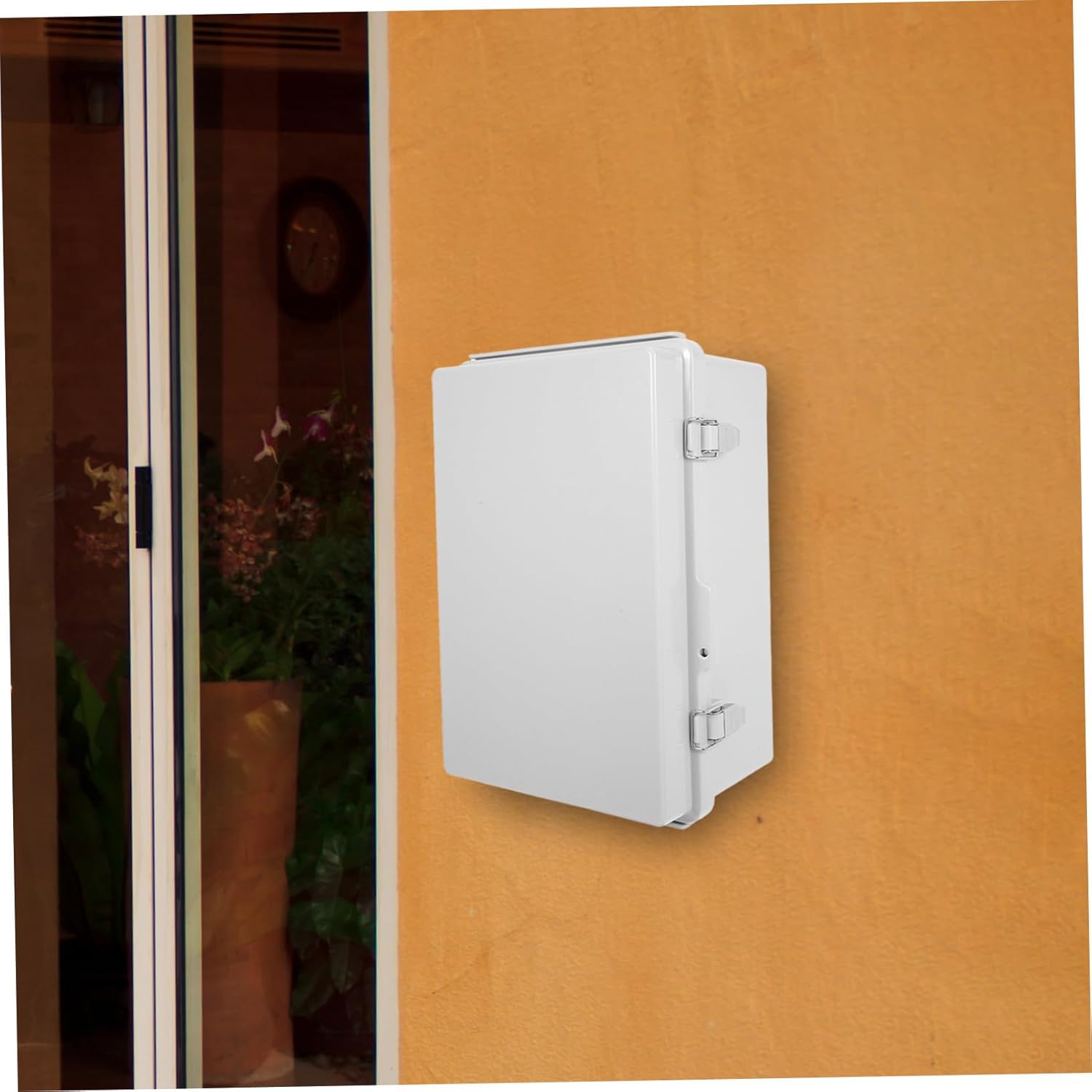 LIFKOME Electrical Junction Box with Mounting Plate Weather-Resistant Plastic Enclosure for Outdoor Power and HVAC Systems Dustproof Wire Organizer for Residential and Commercial Use