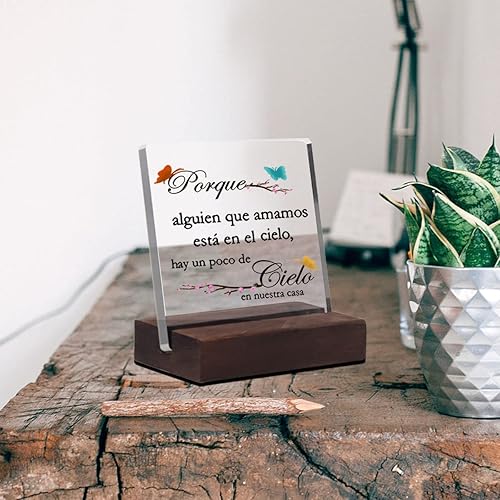 Miniatura 3 de Regalos de condolencias en estilo español, acrílico transparente, letrero decorativo religioso para la pérdida de la madre, padre, marido, amado,