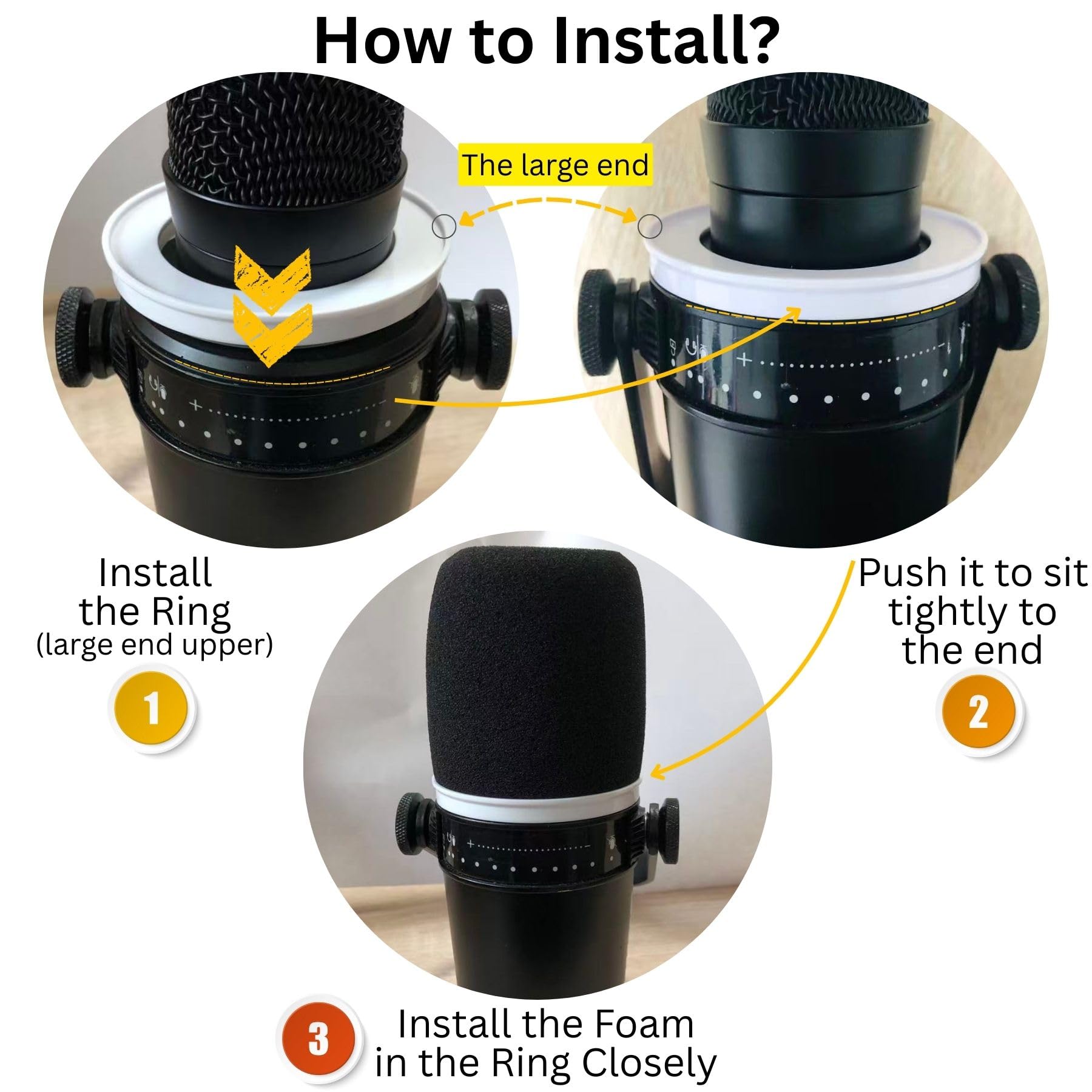 Amazon.com: RhymKawa MV7 Pop Filter Replace for Shure MV7,MV7X