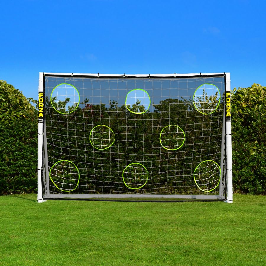 FORZA 3m x 2m Futsal Football Goal | Ultra-Durable & Weatherproof uPVC with Easy Assembly - Optional Training Football, Target Sheet & Carry Bag (Goal and Target Sheet)
