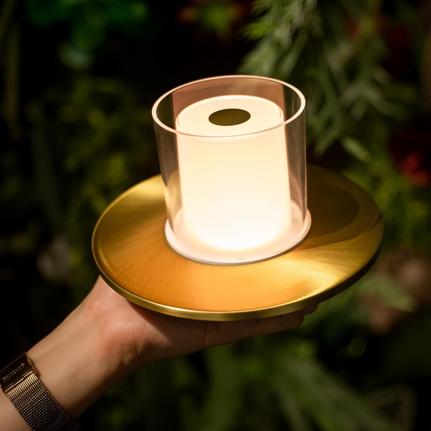 Tubicen Cordless Lamp for Table, Battery Operated Rechargeable Cordless Table Lamp 4-Level Touch Dimmable Electronic LED Flameless Candle Lamp for Home Decor Seasonal Festival Celebration Anniversary