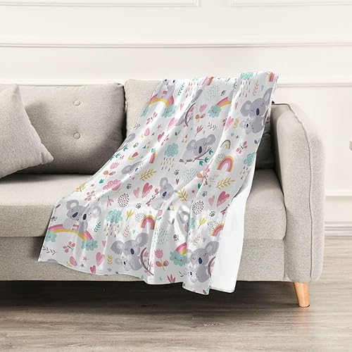 Miniatura 5 de Vector Pattern Cute Koala Flannel Throw Blanket for Adults Kids, Warm Winter Blanket for Couch Bed Travel, 60x90 Inches Plush Travel Blankets