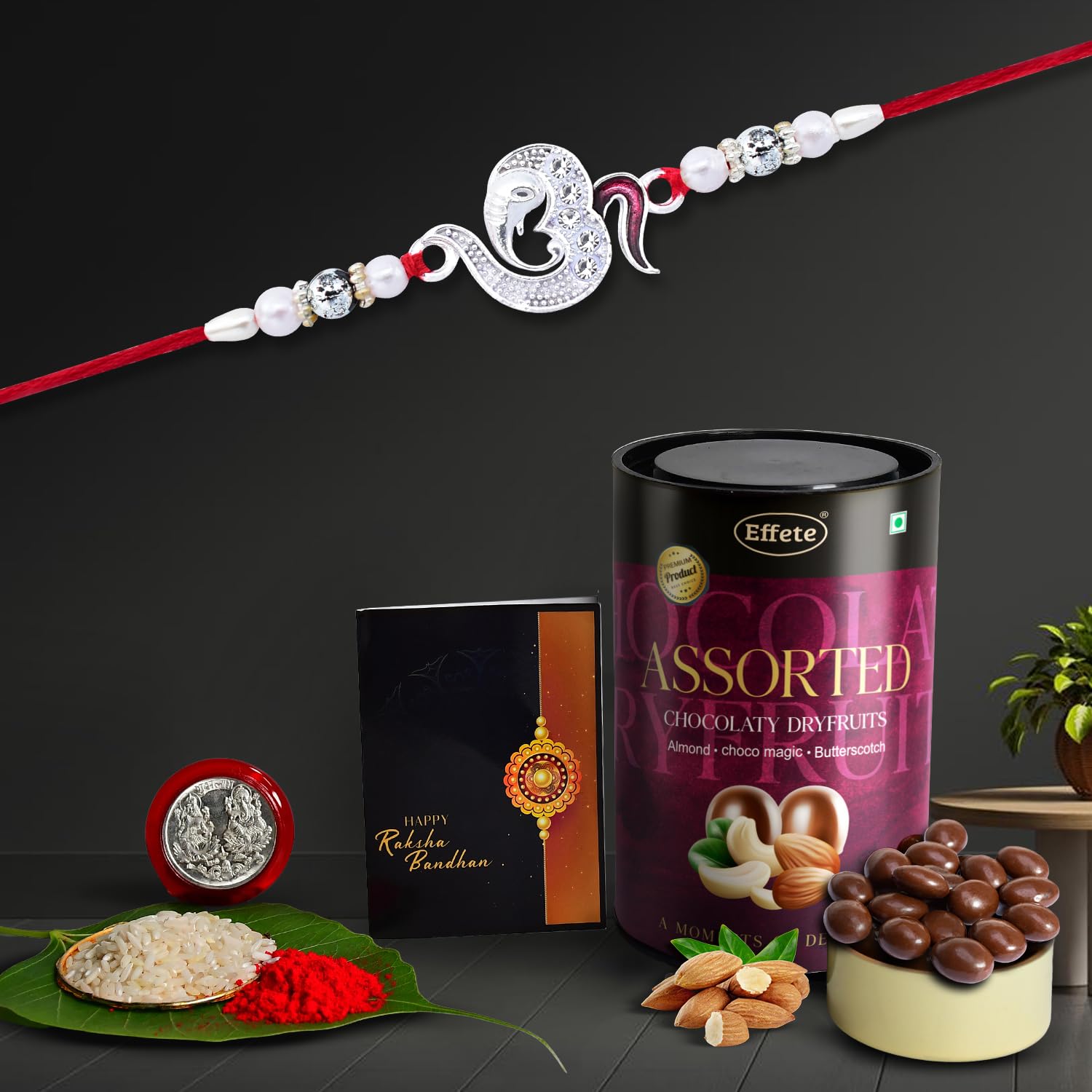 DeoDap Rakhi For Brother Set Of 1 with Assorted Chocolate Dryfruits 96gm, Pooja Coin with Greating Card, Rakhi For Brother And Bhabhi, Rakhi With Chocolate, Rakhi With Gift For Brother, Rakhi For Kids, Rakhi Set, Rakhi Combo, Rakhi With Sweets (K1_A1 (B0CC9D32GJ) Amazon Price History, Amazon Price Tracker