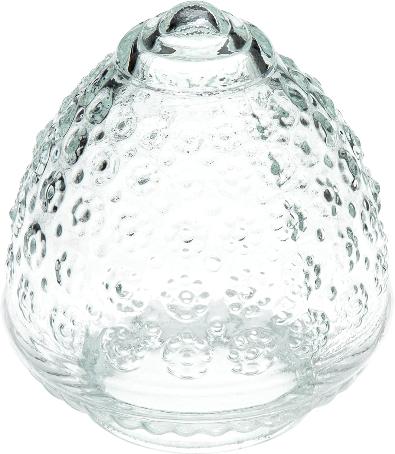 KOR K21846 6-inch Clear Pineapple Style Glass Shade - 3-1/4-Inch Fitter Opening Lip - Lighting Fixture and Lamp Replacement