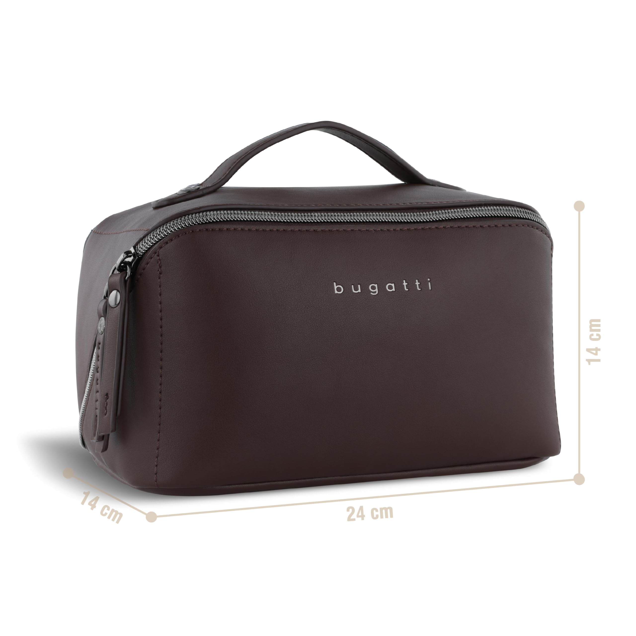 bugatti Almata kosmetyczka damska, kosmetyczka z dużym otworem, idealna w podróży