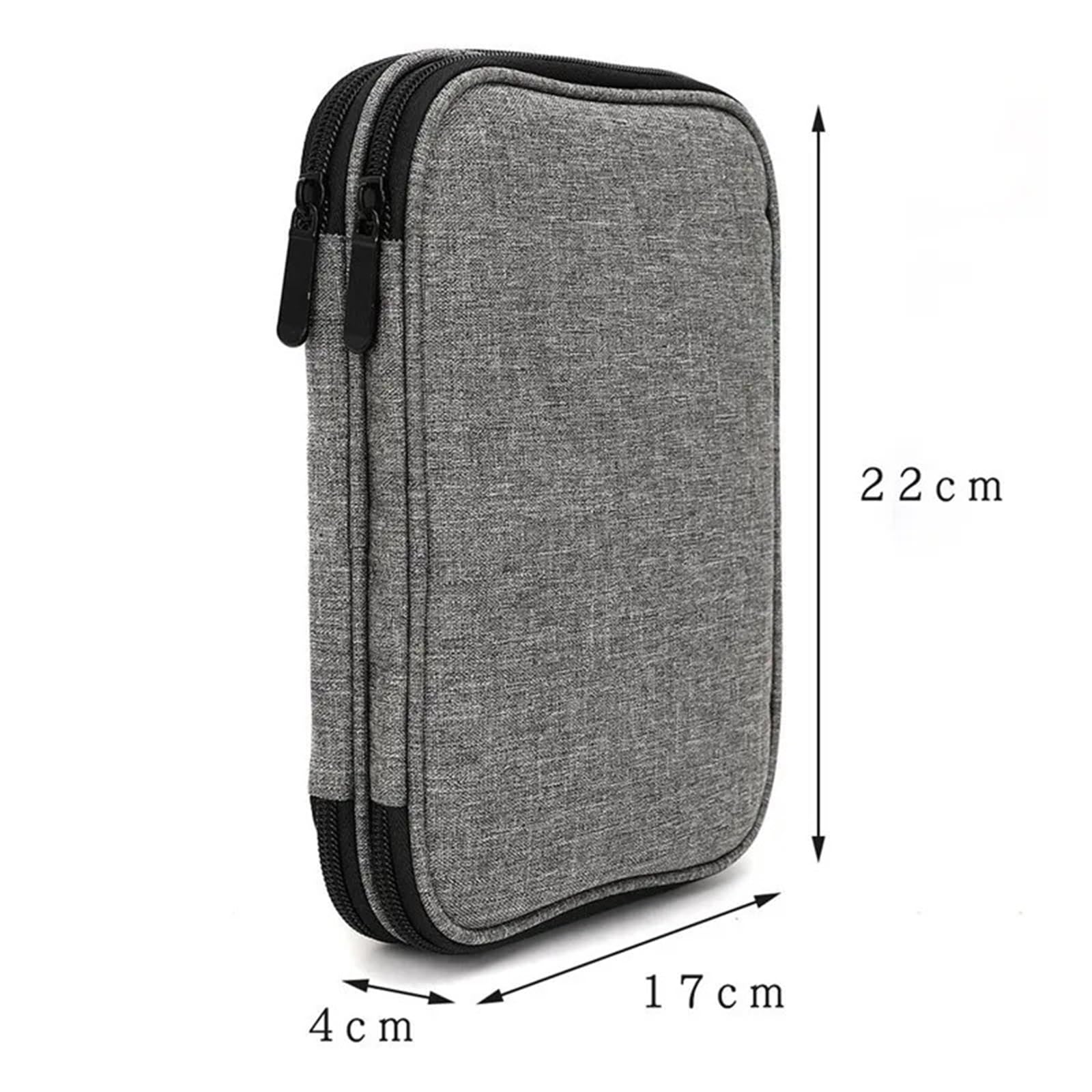 projekttasche für strickzeug Empty Knitting Needles Case Travel Storage Organizer Bag for Circular and Other Accessories Kit für Wolle und Strickzubehör(Gray)