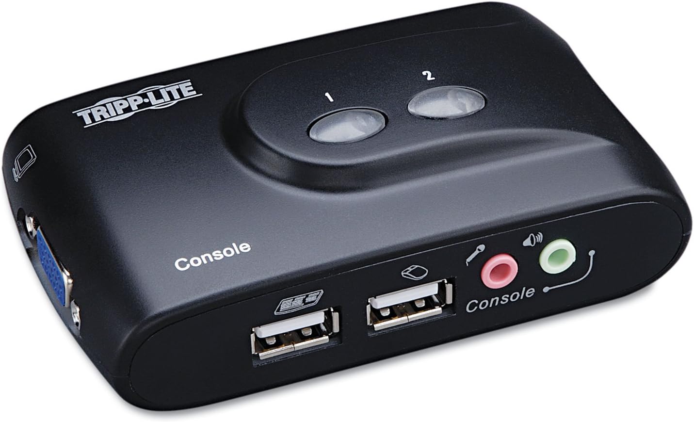 Tripp Lite B004-VUA2-K-R 2 Port USB KVM Switch w Audio and Cables