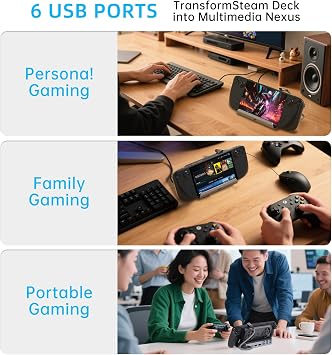 14-in-1 Dual-Fan Docking Station for Steam Deck/ROG Xbox Ally/ROG Aly