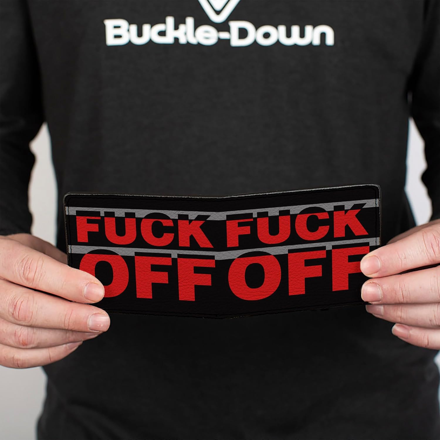 Buckle-Down Men's Bifold Wallet Fuck Quote, 4.0" x 3.5",WBF-PU-W33217