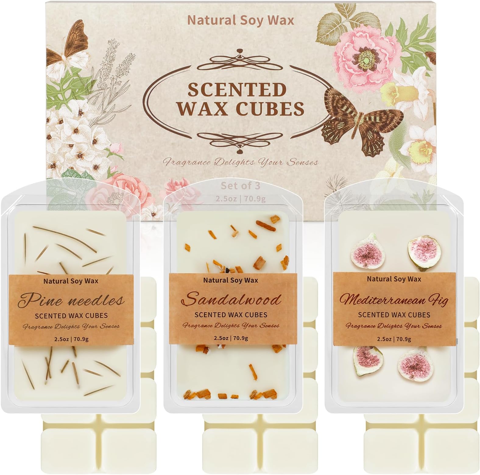 Lot De 4 Fondants De Cire Parfumés - Senteur Barbe à Papa - Cire De Soja - 8 Heures Chacun