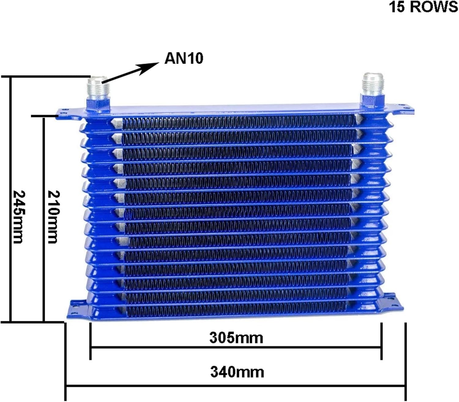 Car Oil Cooler Radiator BLUE UNIVERSAL 15ROW 10AN- 10AN UNIVERSAL ENGINE Transmission Oil Cooler TRUST TYPE WLR5115B