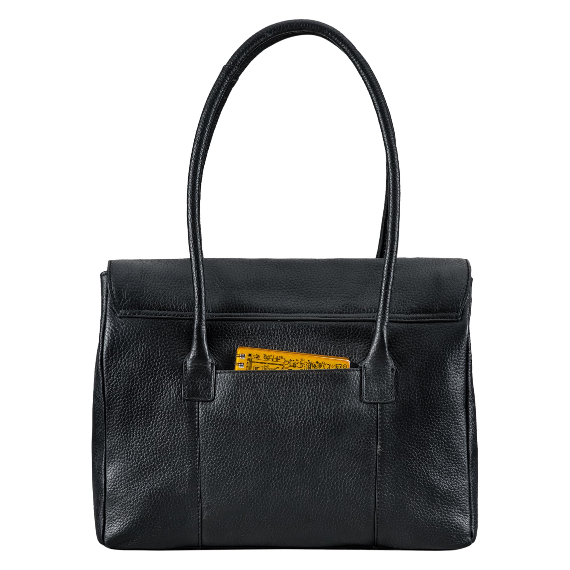 STILORD Carrie Shopper Piel Mujer de Hombro Bowling Handbag Elegante de Mano Grande Tote Shopping Bag Serraje Cuero Genuino Color:Negro