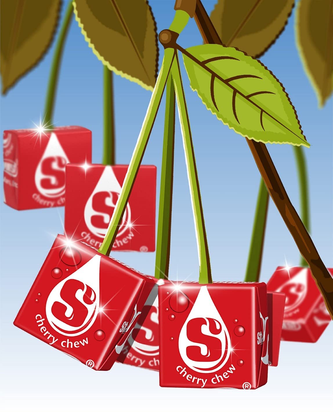 Holiday Special Str Burst Red Cherry Chewy Candy - 1.5 lbs - All Red Cherry Str Burst Fruit Chews - Single Flavor Soft Candy Assortment Sharing Size Bulk Family Pack - Individually Wrapped, 24 oz.