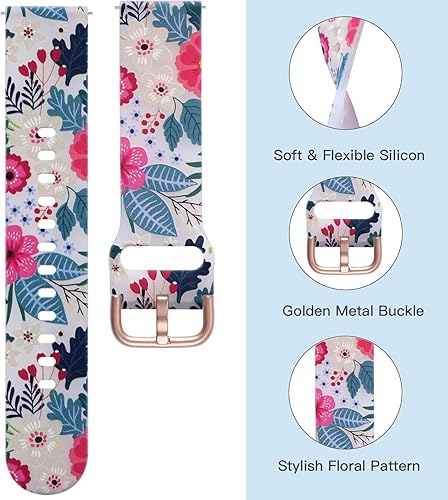 Miniatura 32 de GEAK Compatible con Samsung Galaxy Watch 7 Band/Galaxy Watch 6 Band/Galaxy Watch 5 Band, 20mm Bandas de Silicona Brillantes Relucientes con Púrpura