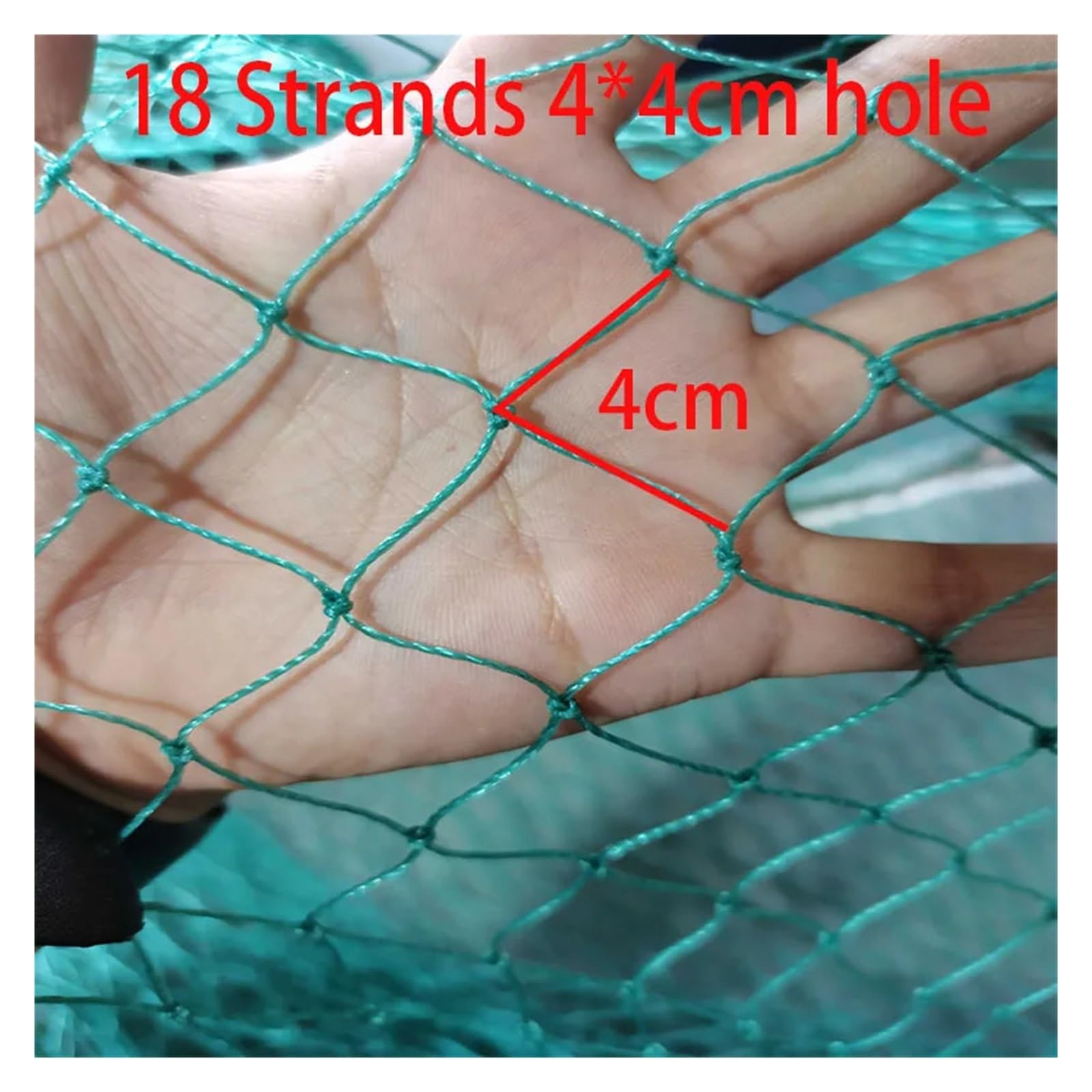 Esta Malla de Nailon para pájaros para huertos y Jardines - 4M x 10M Red antipájaros Protección para jaulas de Aves de Corral y Pollos Malla de Nailon Verde para estanques de Peces y prevenc