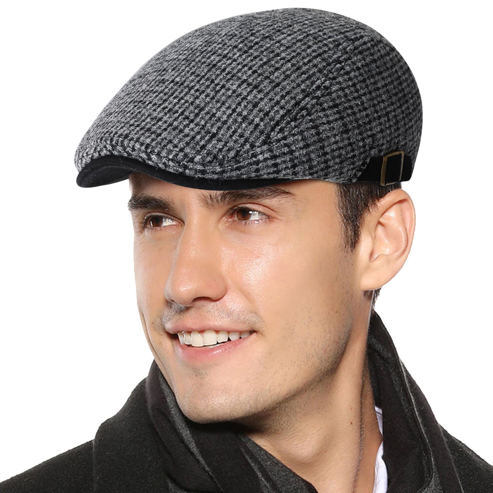Sumolux Mens Newsboy Cap Winter Beret Hat Cabbie Flat Cap