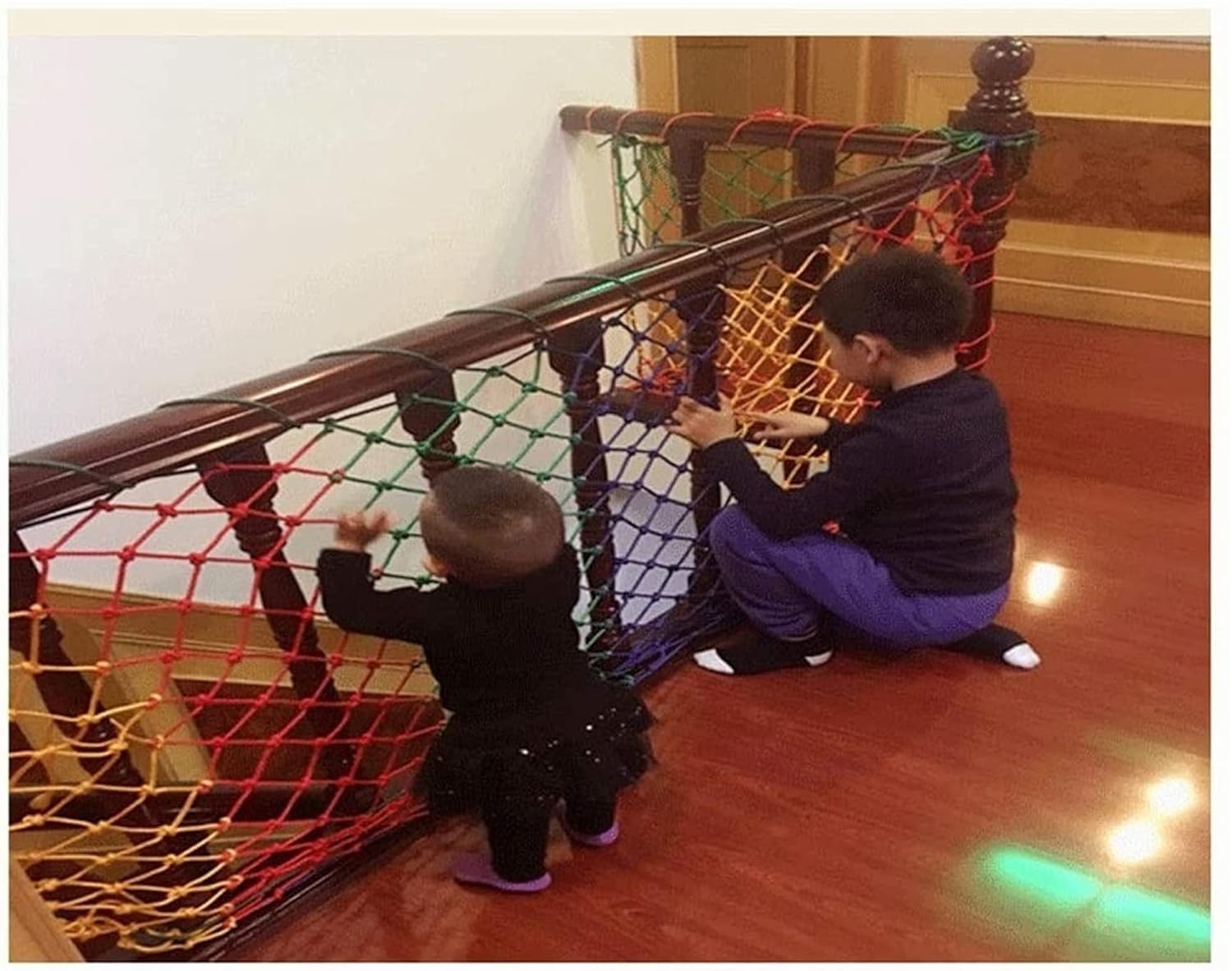 Hand Weaving Traditional Structure Child Safety Protective Net Automotive Spider Cargo net Garden Netting Rope Netting (Color : Indoor, Size : 1 * 1m)