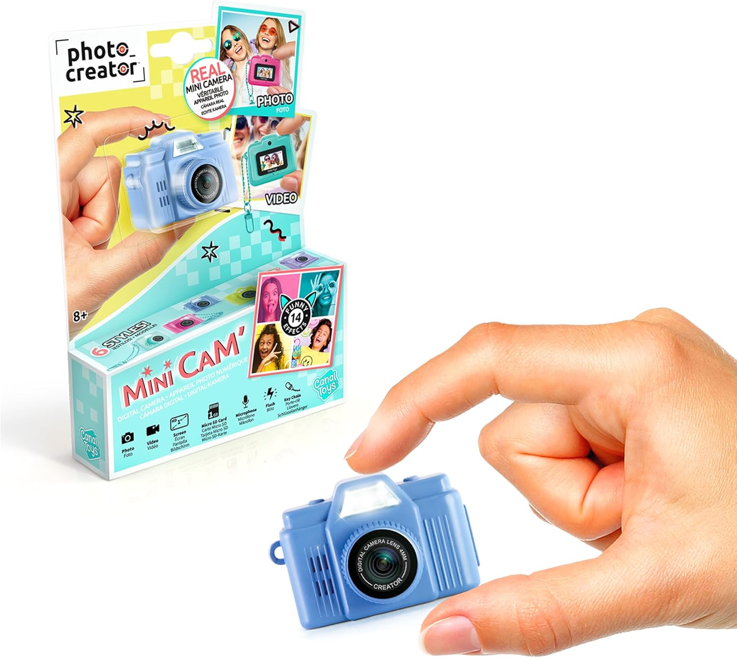 Rocco Giocattoli - Mini Cam - Vintage - with Keyring and SD Card 1 GB