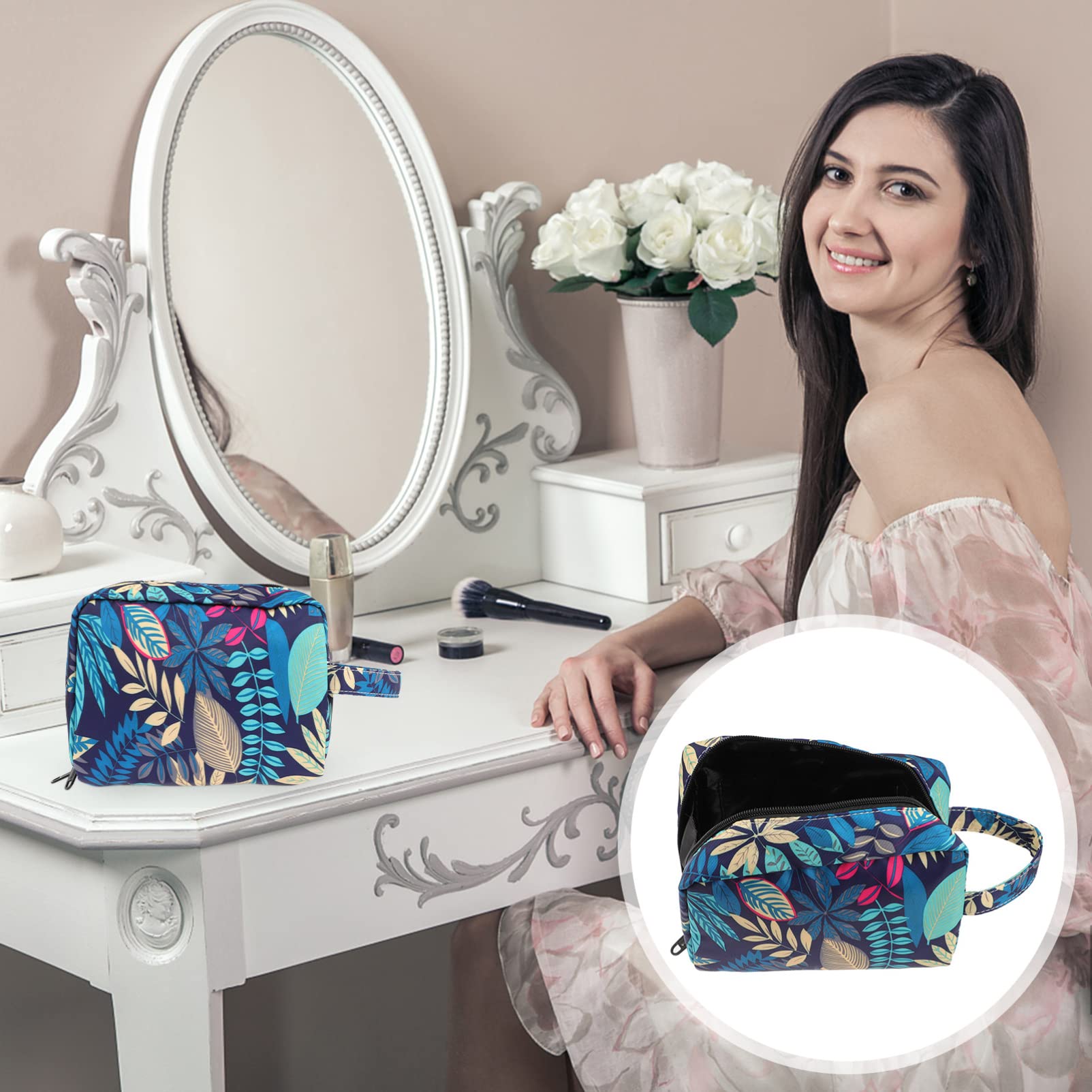 minkissy 3 Pz Borsa Per Cosmetici Borse Da Viaggio Per Articoli Da Toeletta Biancheria Intima Trucco Da Viaggio Yogorun Make up Borse Per Le Donne Necessità Viaggiare Poliestere