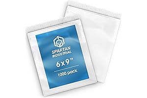 Spartan Industrial Reclosable Zipper Poly Bags - 6" x 9" (1000 Count)