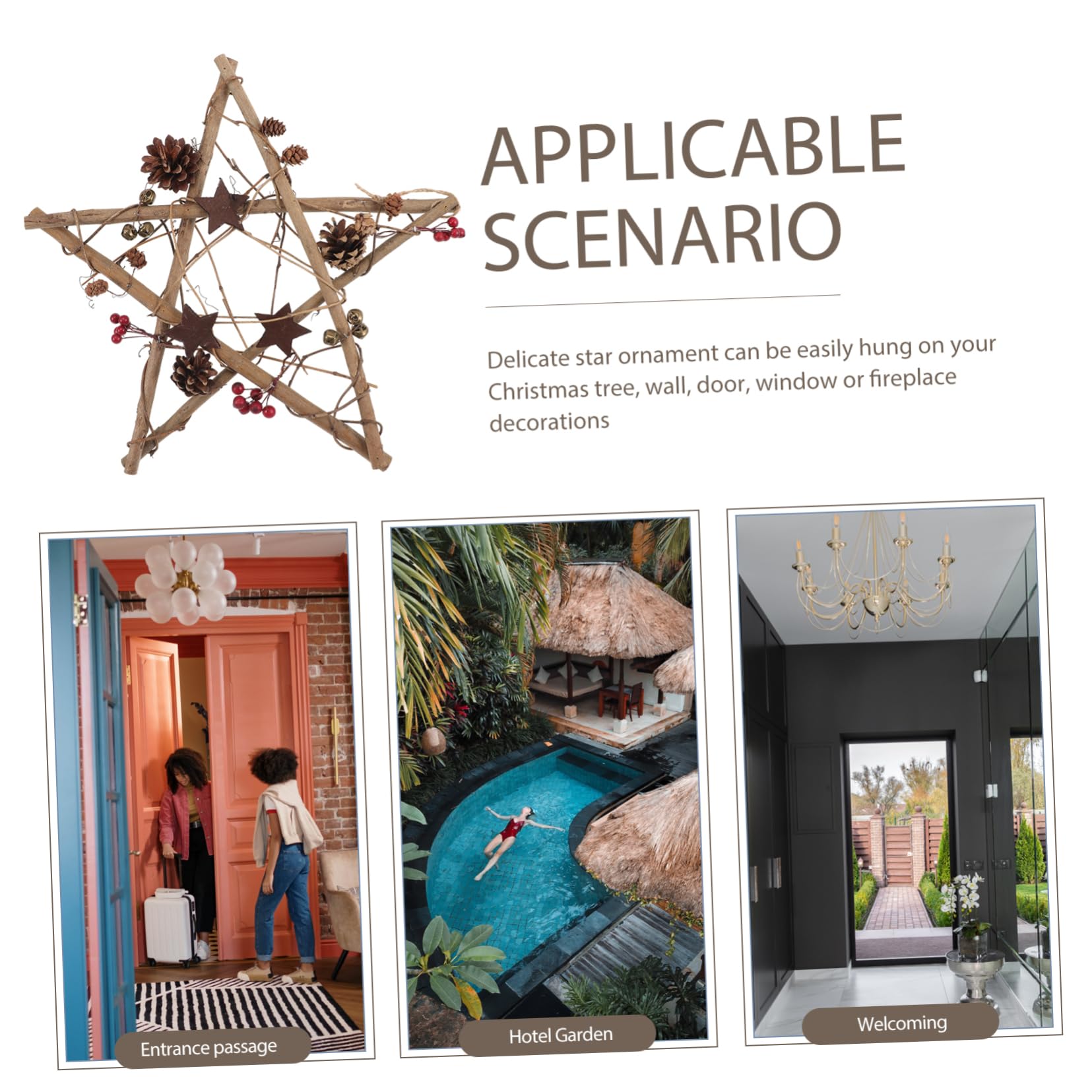 ORFOFE Pendenti Per Albero Di Natale Forma Di Stella Decorazioni Natalizie Per Finestra e Parete Articoli Per Feste Di Natale