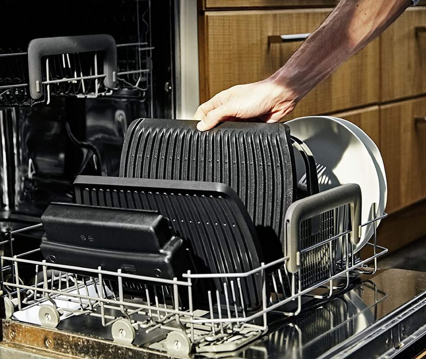 Tefal GC750 OptiGrill Elite Grill Elektryczny domowy, automatic sensor cooking, 12 automatycznych programów, asystent grillowania, pojemna tacka, wymiary 39.9 x 23 x 36.9 cm, srebrny
