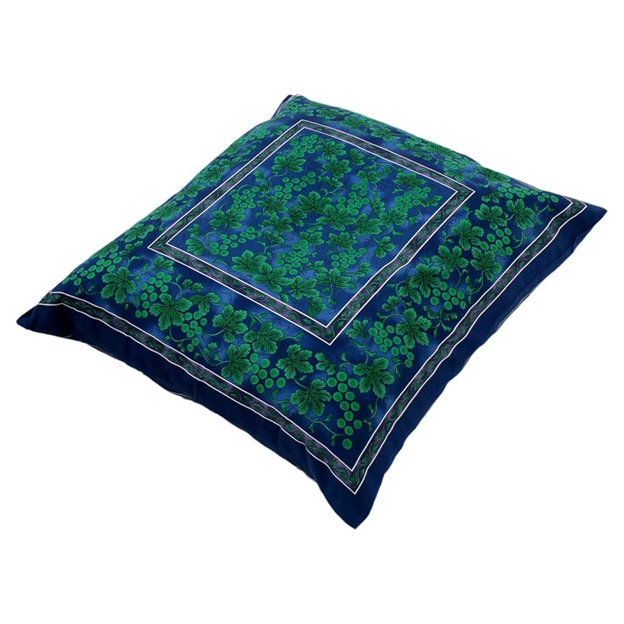 座布団カバー銘仙判５枚組丸柄緑色＋紺色 Amazon.co.jp: nishikawa 【 西川 】 座布団カバー 銘仙判