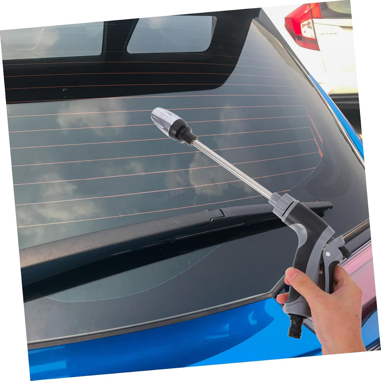 Kisangel Car Washing Tool Set Long Metal Wand High Pressure Washer Nozzle for Efficient Car Cleaning Adjustable Water Sprayer for Home Use