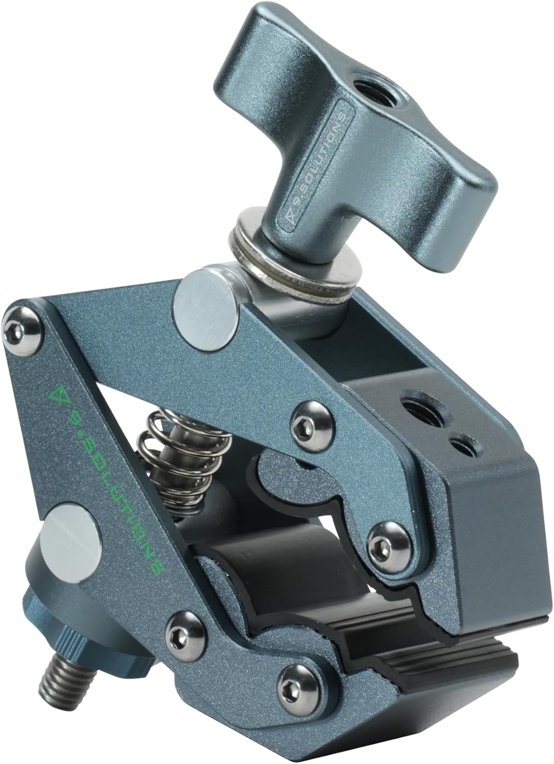 9.Solutions Savior Clamp, Articulated Jaws, Max Load: 66lbs, 9.XS1005, fit firmly onto any oddly shaped object, mount multiple pieces of equipment on one clamp