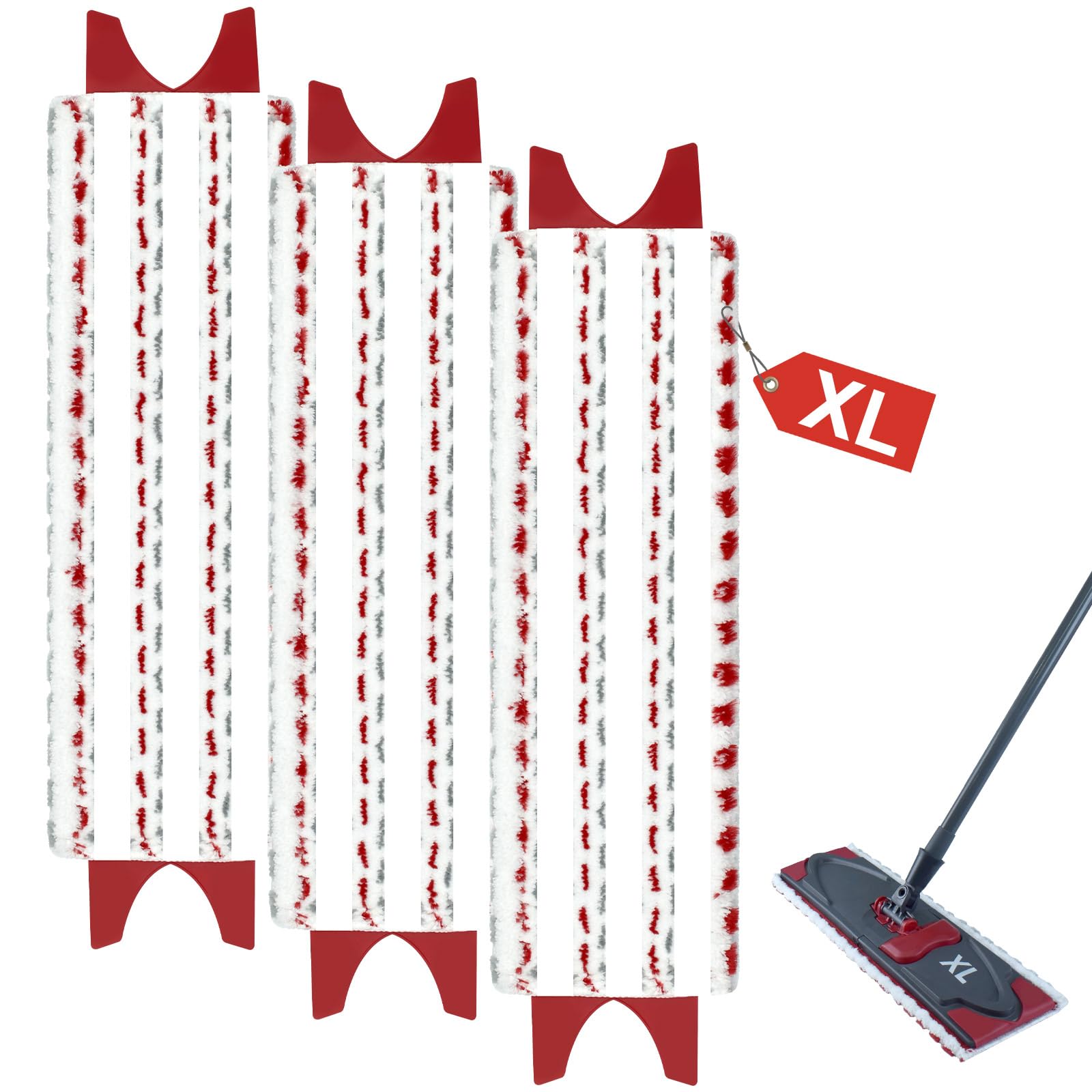 DLAIMI 3 Pièces pour Vileda UltraMax XL Balai Serpillière Recharge Kit, Housse de Coussin de vadrouille Ultra Large en Microfibre pour Tous Les sols durs pour Machine à Laver