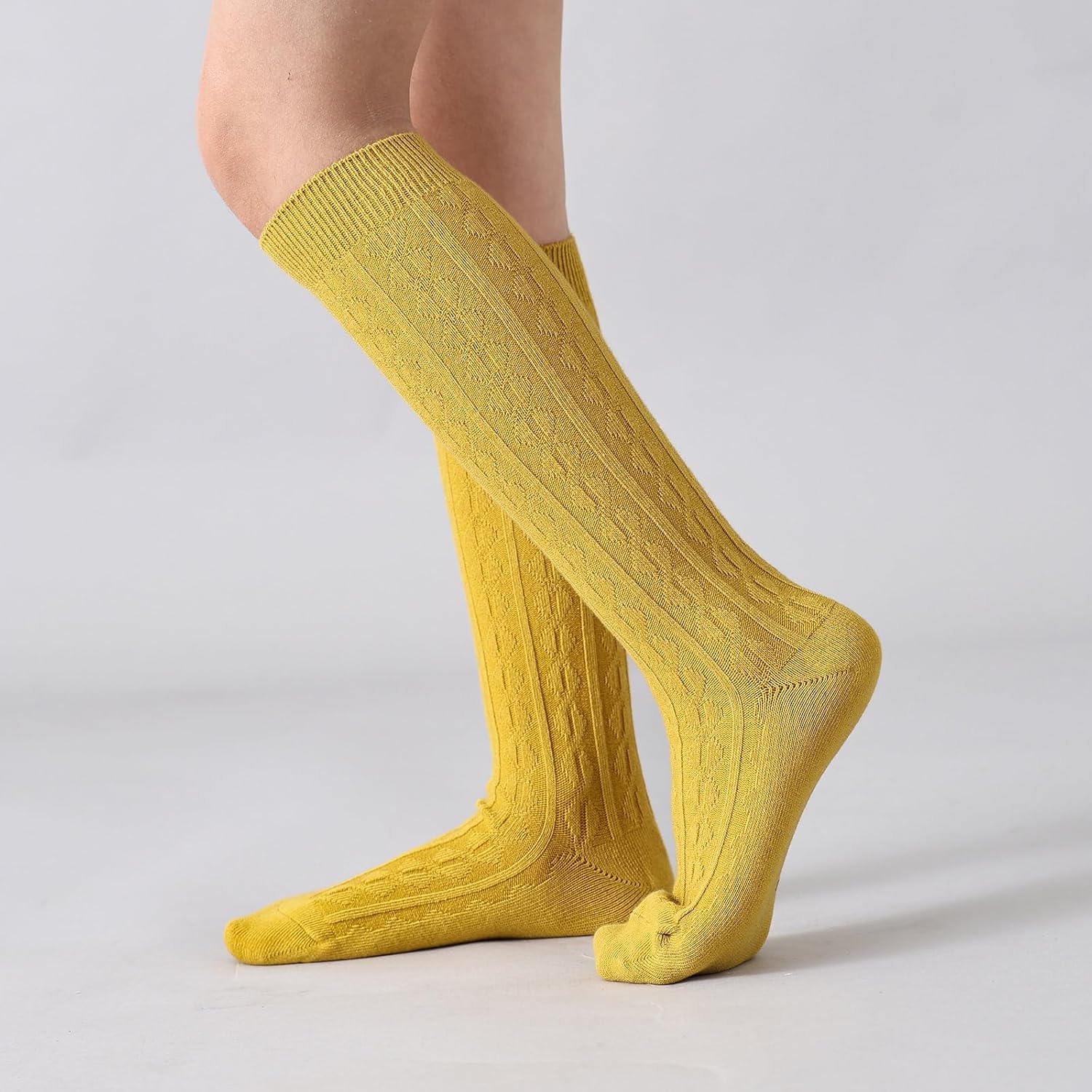 MINI PANDA 5 Pairs knee Socks for Toddler Girls, Baby Girls High Cute Long Socks - Image 9