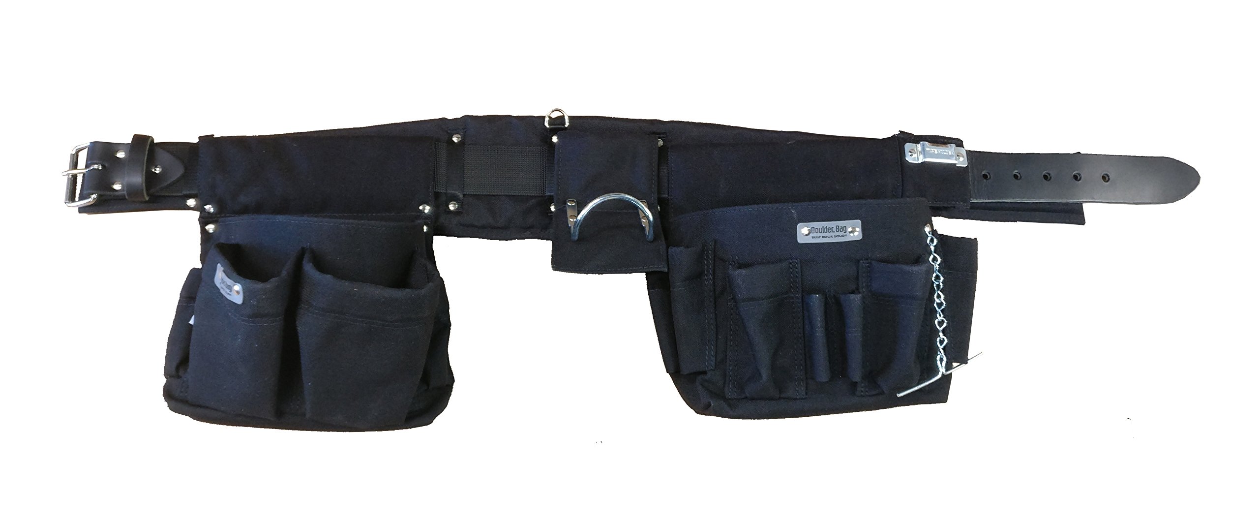 Boulder Bag Electrician Belt Comfort Combo w/Metal Buckle - Black/Black (Small)