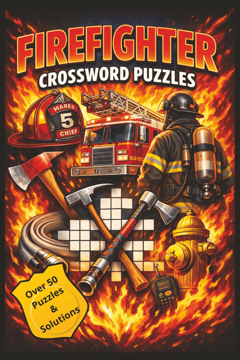 Fire Fighter Crossword Puzzles: Step into the heroic world of firefighting | 50+ firefighter-themed crossword puzzles | 104 Pages