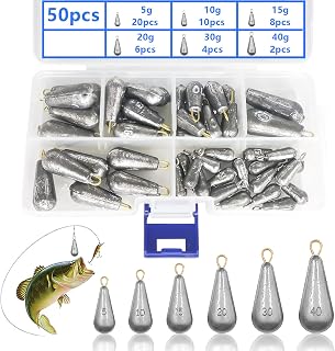 Birnenblei Set 50 Stück, 5–40g mit Aufbewahrungsbox