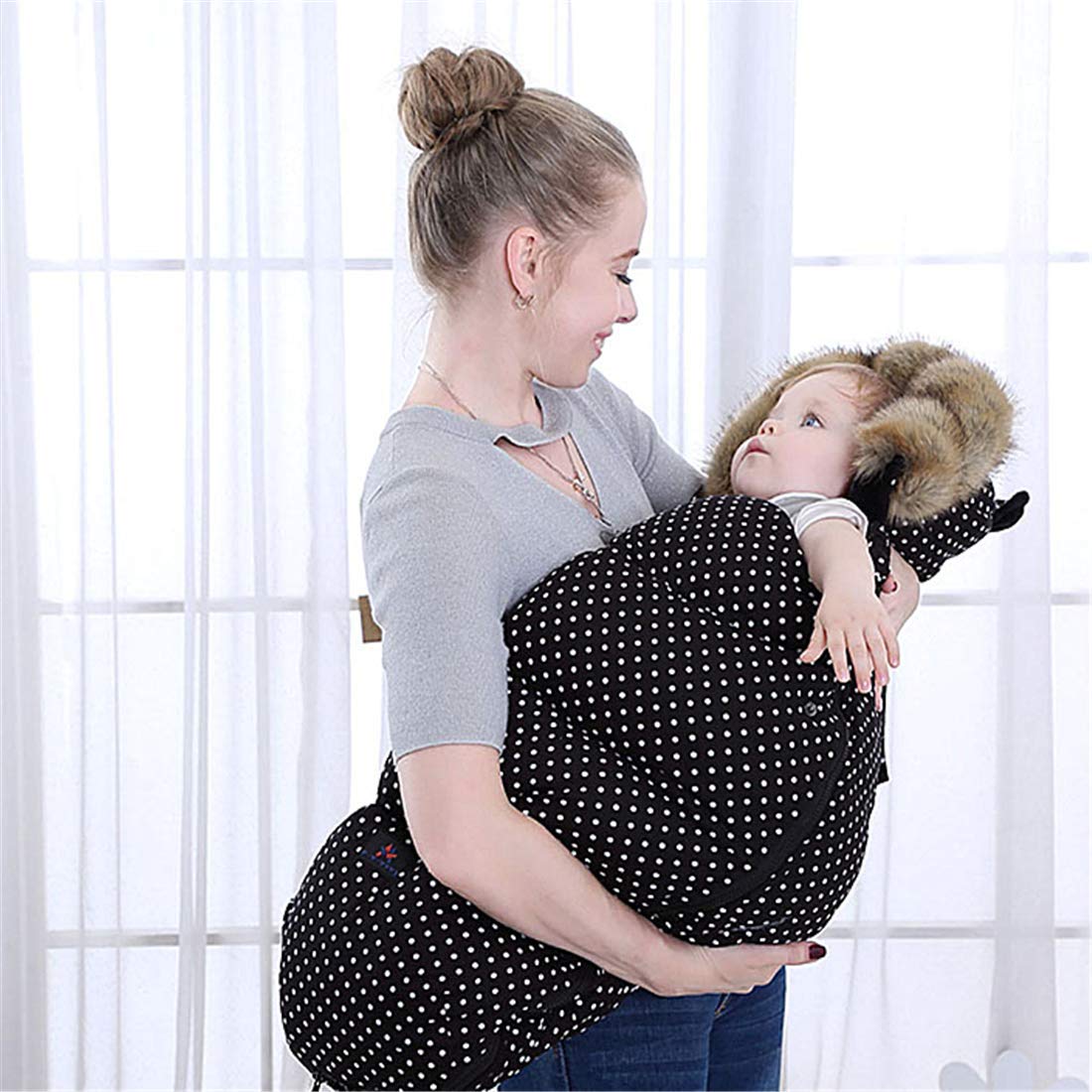 Sacco nanna invernale per passeggino, con chiusura lampo