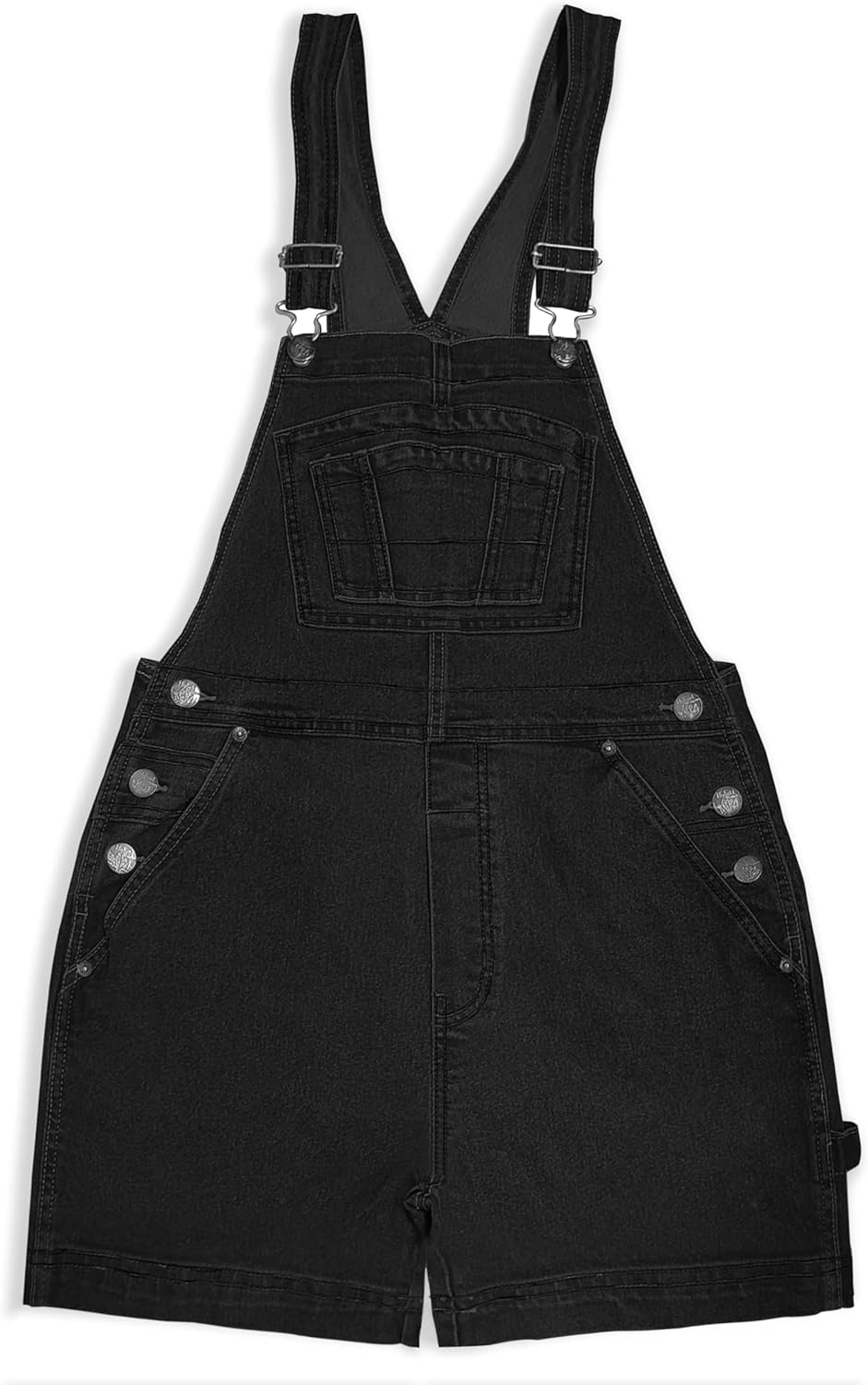 Hybrid & Company Women Denim Shorts Rompers Sleeveless Adjustable Strap Overalls Cross Back Jumpsuit - Image 3