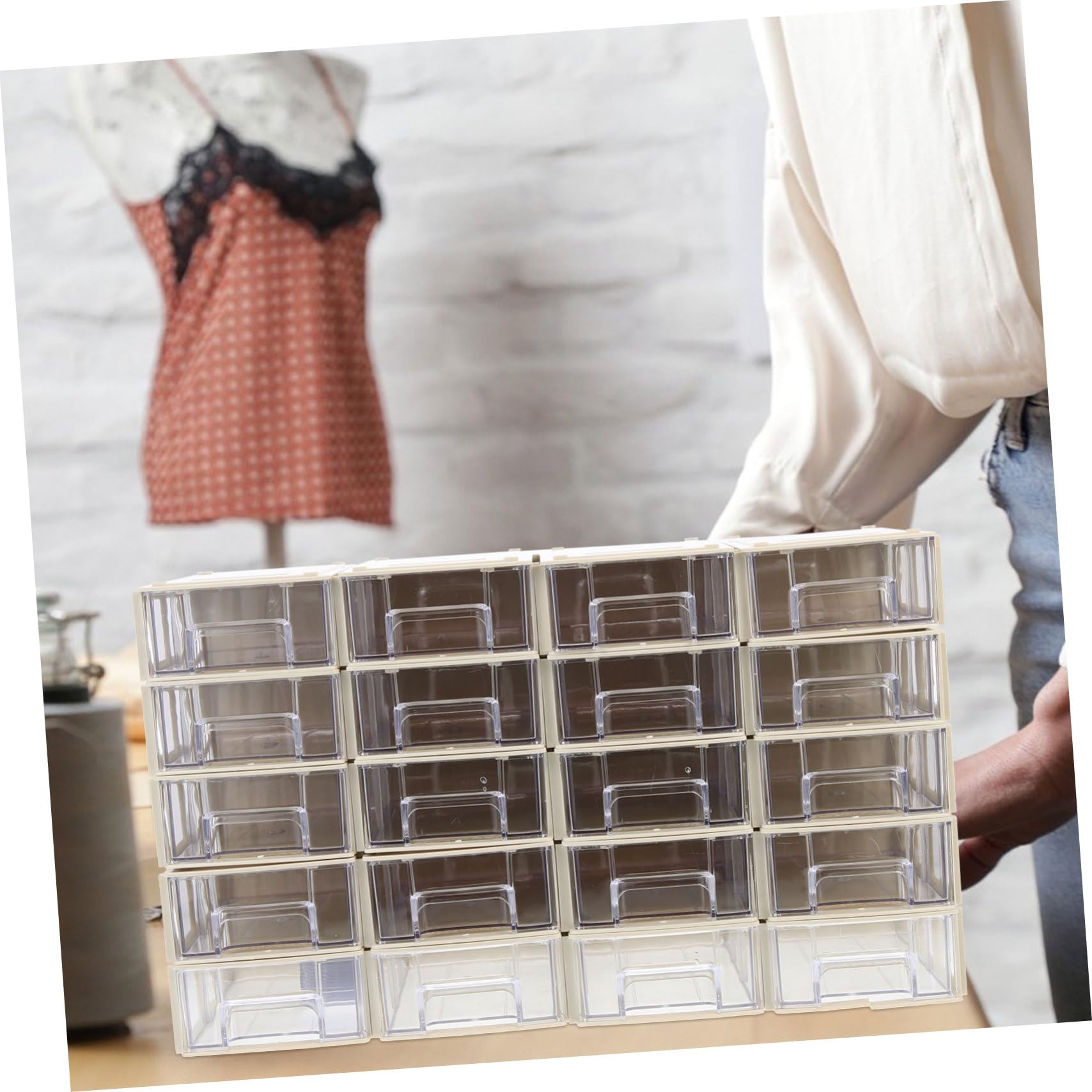IMIKEYA Cajas Organizadoras Tapa Cajones Plásticos Almacenaje Para Herramientas 20 Juegos