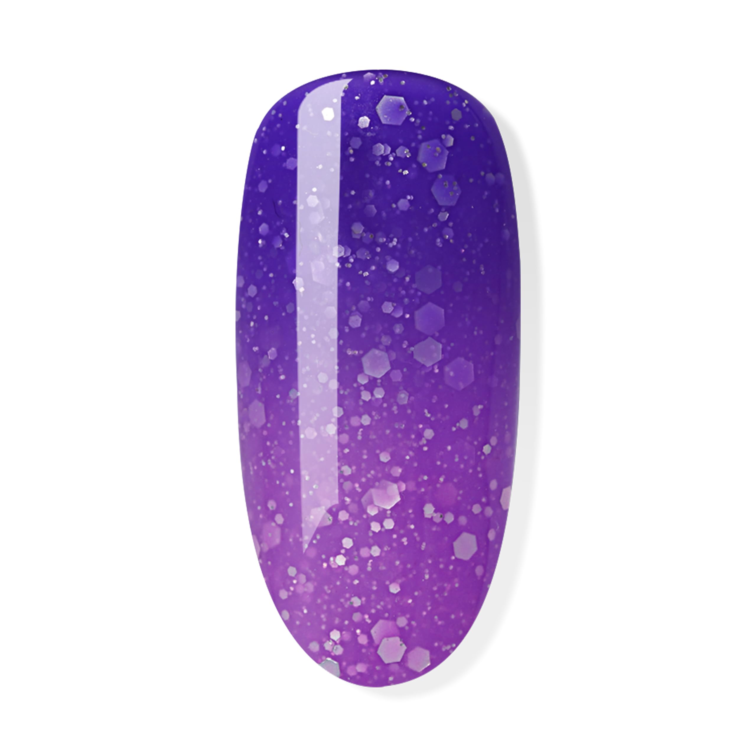 Bluesky Żelowy lakier do paznokci, lakier żelowy do zmiany temperatury, Paradise TC034, 10 ml. niebieski, fioletowy (wymaga utwardzania pod lampą UV/LED)