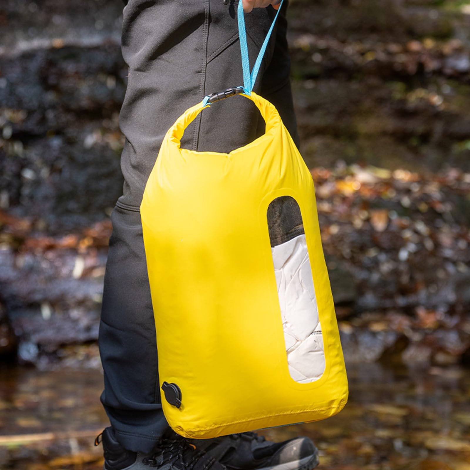 Sac de rangement sous vide de grande capacité 12 L/24 L avec fenêtre transparente facile à identifier - Convient pour la randonnée, les voyages - Sac de compactage sous vide