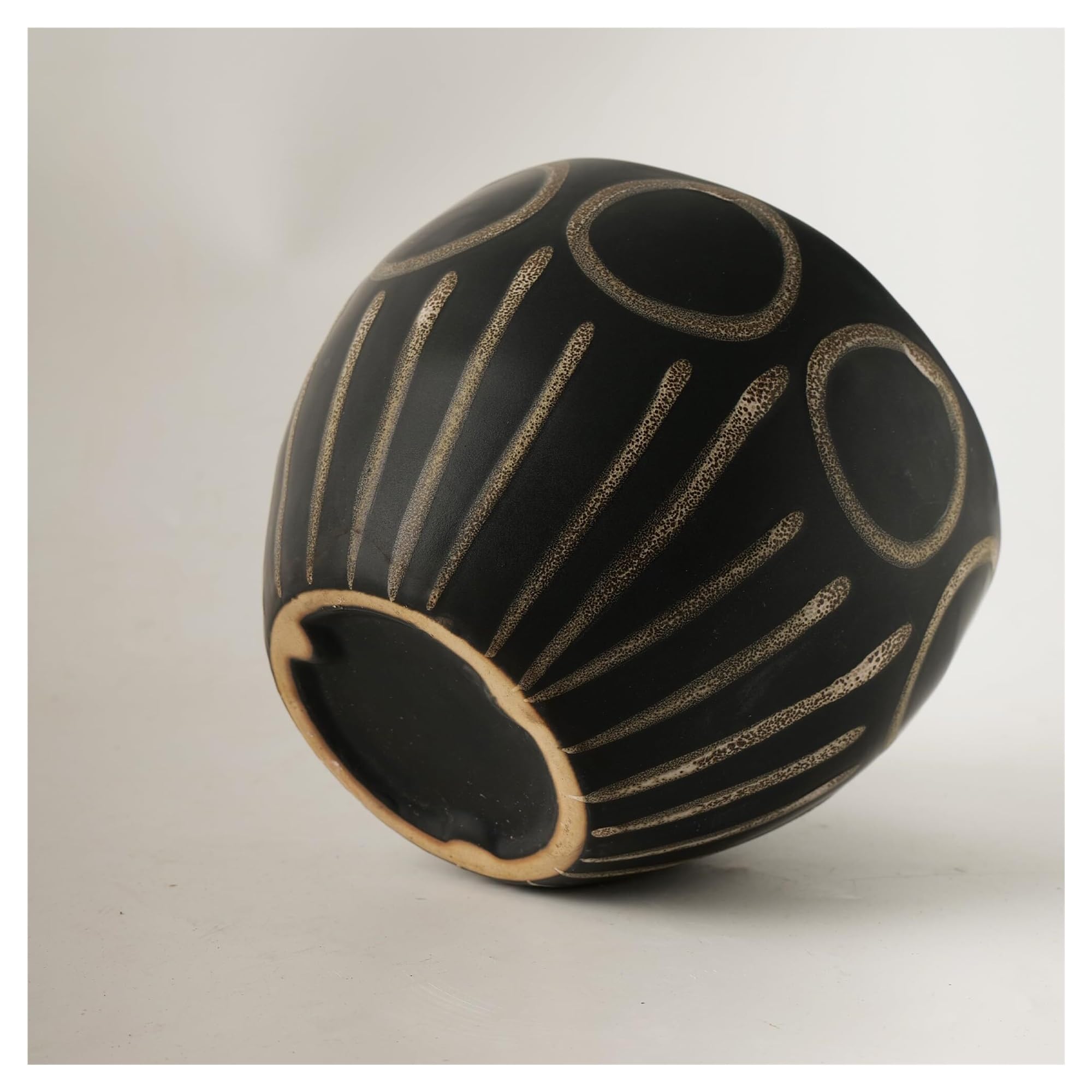 Donice ogrodowe Ceramiczna donica na rośliny odporna plamy, wewnątrz, zewnątrz, ręcznie malowany kwiat ozdobne
