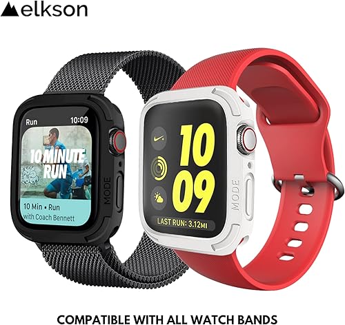 Miniatura 27 de elkson Compatible con Apple Watch 46mm Carcasa Bumper, Quattro Series Carcasa Resistente para Apple Watch y iWatch Series 11 10, Funda Protectora