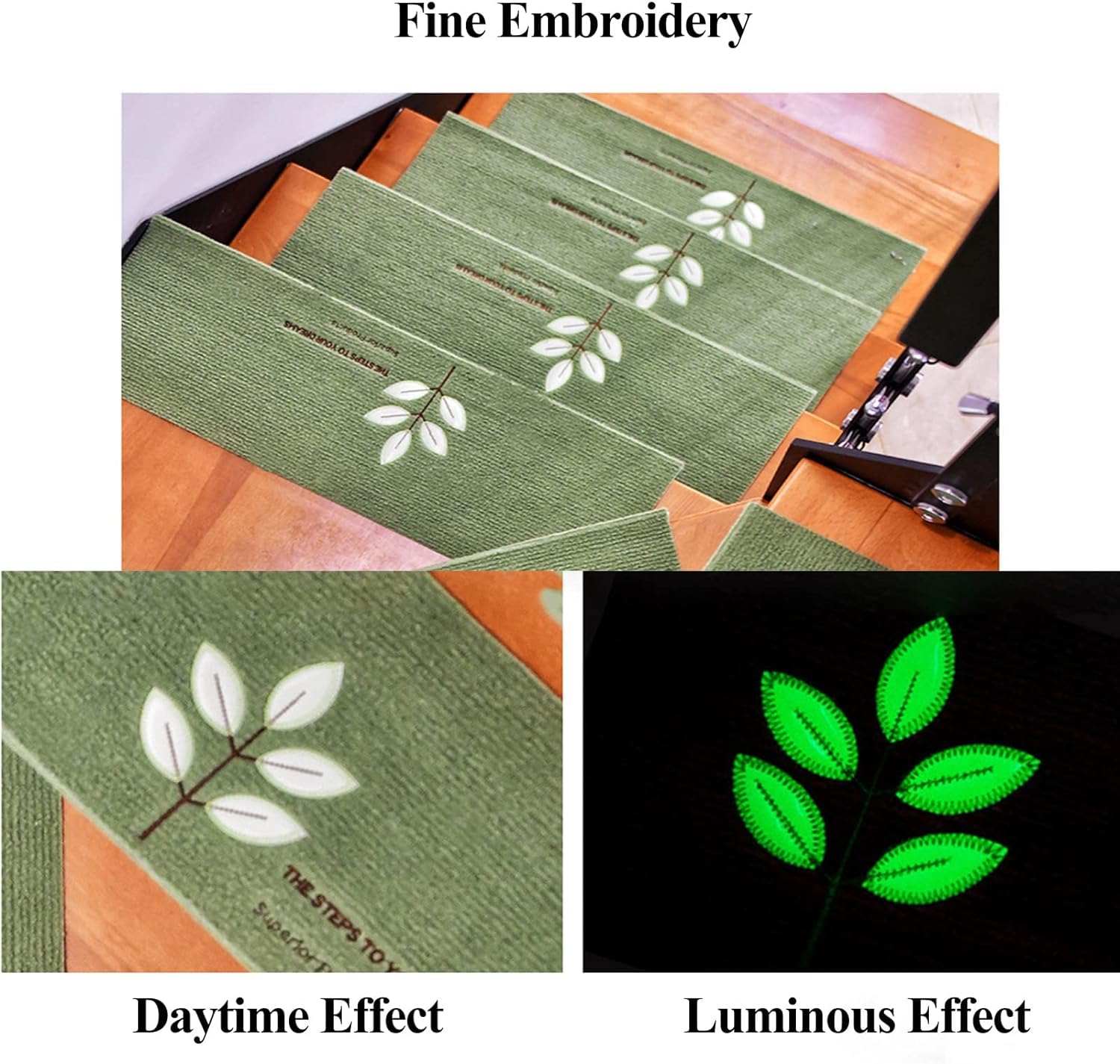 Lot de 15 dalles de moquette autocollantes antidérapantes pour marches en bois, protections d'intérieur douces, faciles à appliquer et à entretenir, parfaites pour la sécurité de la maison