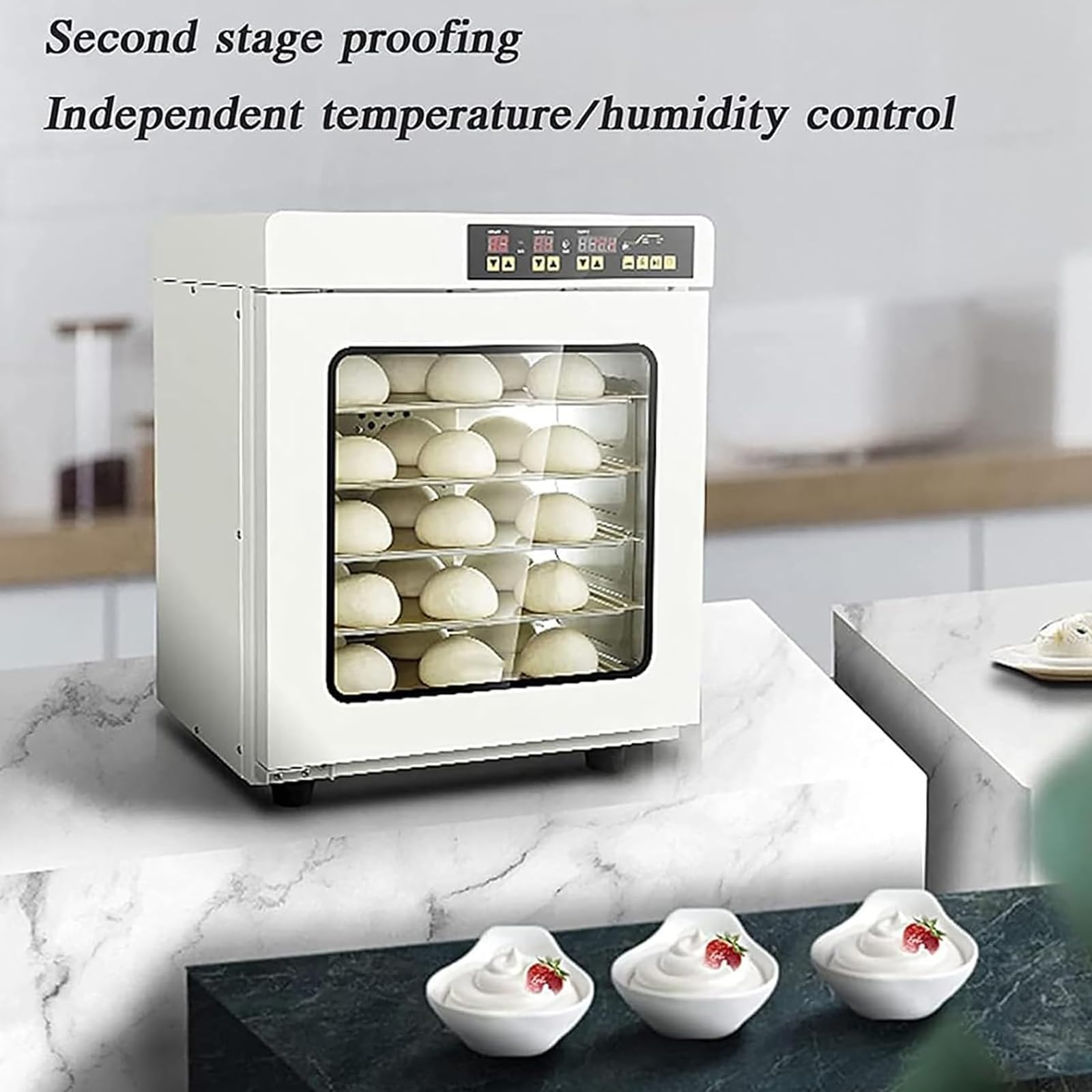 Máquina De Fermentación De Masa Comercial, Caja De Fermentación Inteligente De 5 Capas De 70 litros, Control Dual De Humedad Y Temperatura, para Bollos Al Vapor, Yogur, Natto