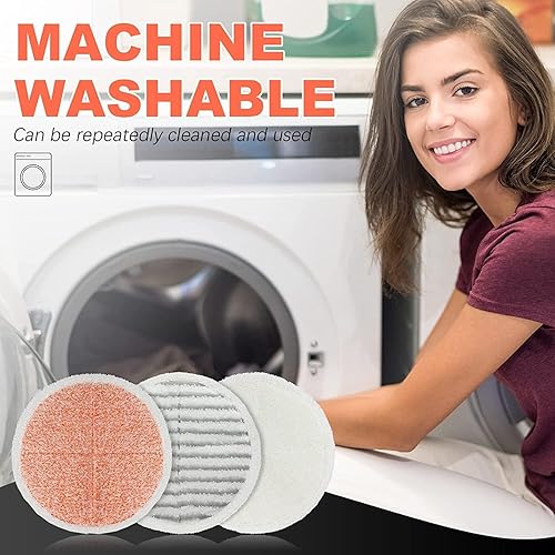 Miniatura 3 de Paquete de 6 almohadillas de repuesto para trapeador Bissell Spinwave 20399 23157 23159 2039A 2124A 20393 2039T 2039W 20391 20395 2307 2315A