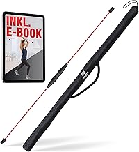 Sports Swing Stick with E-Book (PDF File) & Bag - Wobble Rod with Adjustable Weights - For Physiotherapy & Fitness