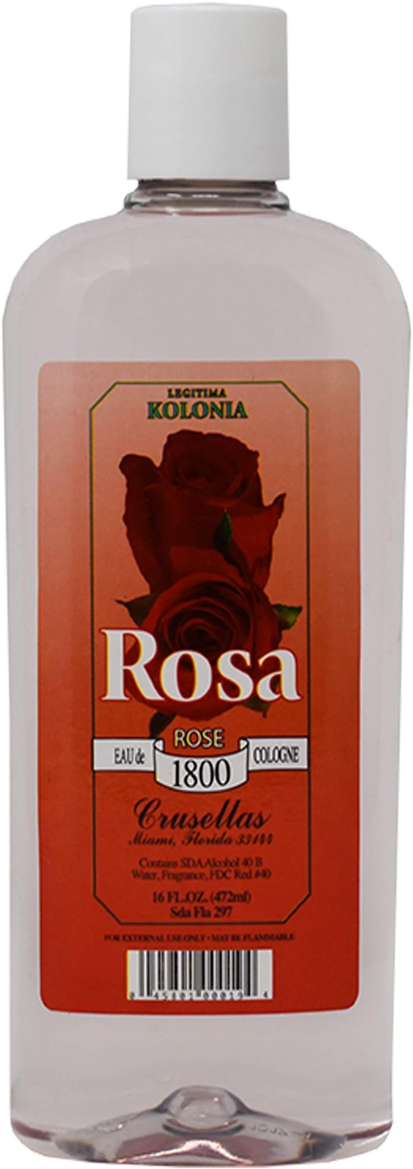 Legitima Kolonia 1800 Rosa (Rose) Splash Cologne (16 Fl. Oz.)