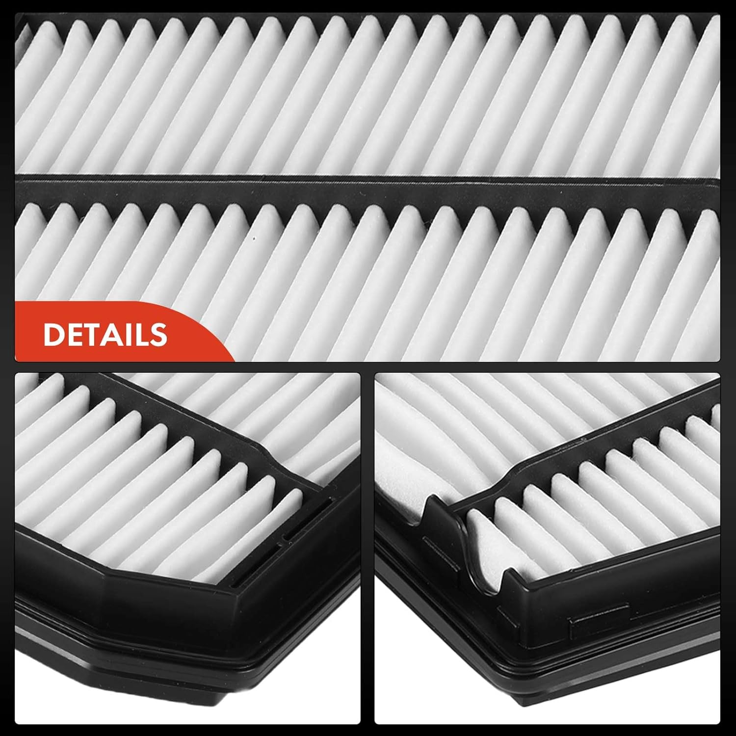 A-Premium 2-PC Engine Air Filter Compatible with Acura RL 1996-2004 3.5L, FWD, Replace# 1722005A000, 17220P5A000