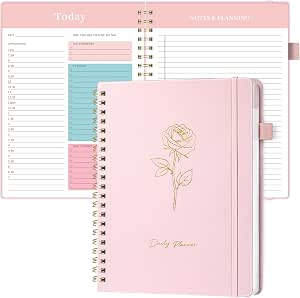 Umriox Daily Planner Undated,A4 To Do List Notebook Hourly Schedules ...