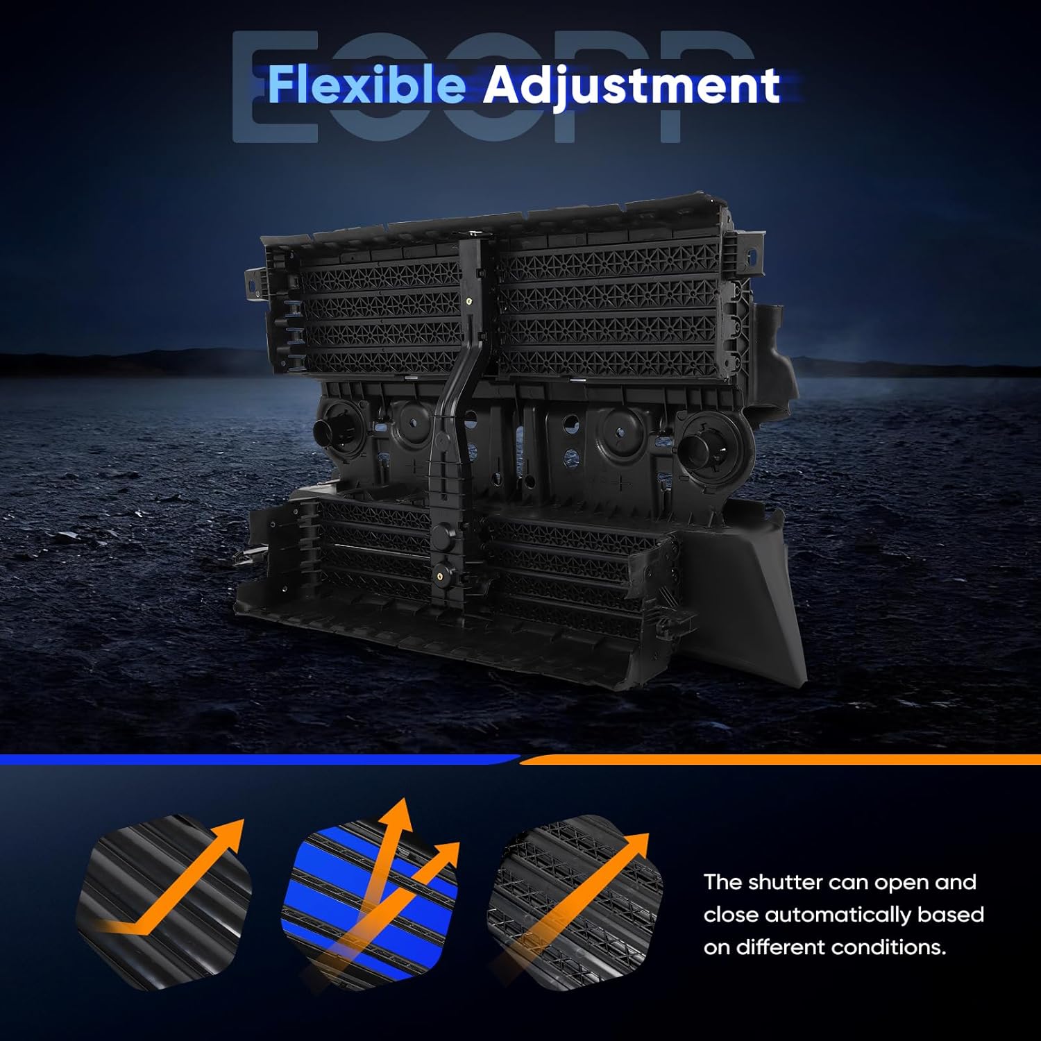 ECCPP GV4Z-8475-A Active Grille Shutter Radiator Control Shutter Assembly 2017 for Ford Escape SE 2.0L,2017 for Ford Escape Titanium 1.5L Without Motor