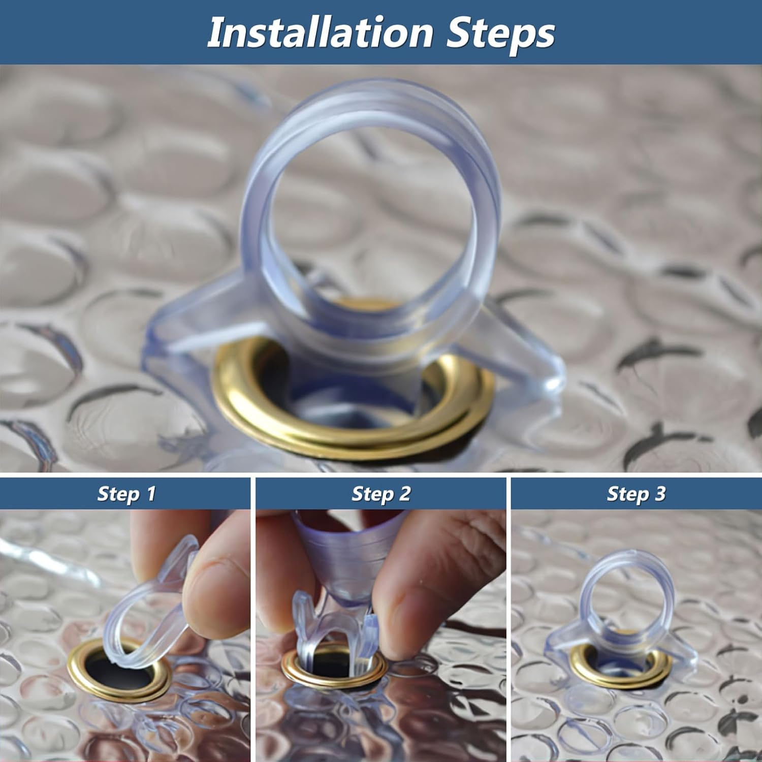 Amosfun 45mm Suction Cups with Powerful Pull Ring - Car Windshield Sunshade Suction Cups Hooks for Car Windows Kitchen Bathroom 12 Pack